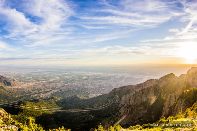 Mountain landscape at sunset